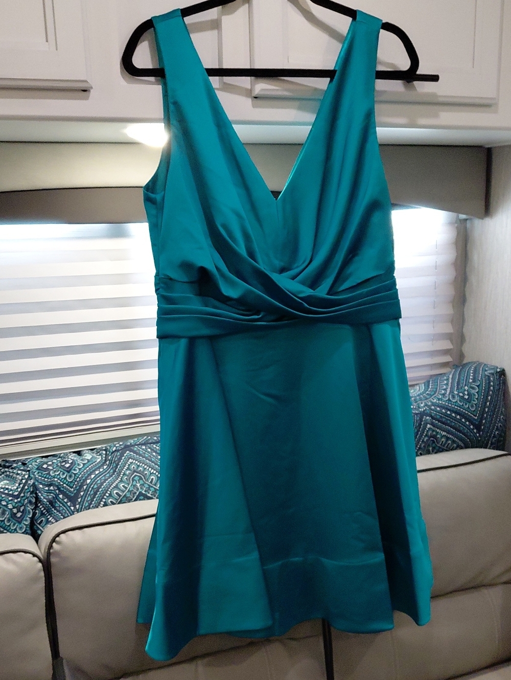 Ungaro PACIFIC CHAR MINI DRESS SIZE 14 TEAL